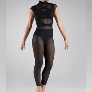 WEISSMAN Elite Dance Costume solo unitard black stone CHILDHOOD DREAM MT11571 LA